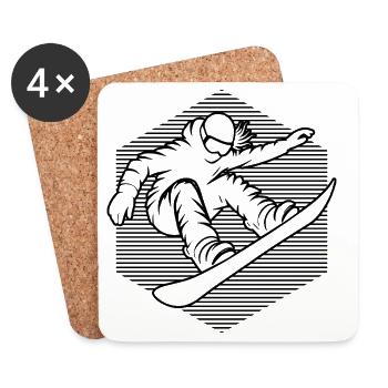 Design simple et intemporel pour les femmes - Dessous de verre (lot de 4) - blanc - Devant