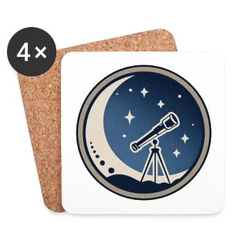 Astronomy and fascination with the infinite universe - Coasters (set of 4) - white - Front