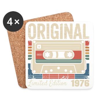 50th Anniversary - Vintage Gift 1976 - Coasters (set of 4) - white - Front