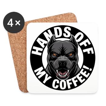 Hände Weg Von Meinem Kaffee - Untersetzer (4er-Set) - Weiß - Vorne