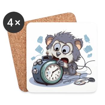Réveil du matin Chaos Otter - Dessous de verre (lot de 4) - blanc - Devant