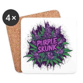 Purple Skunk - Untersetzer (4er-Set) - Weiß - Vorne