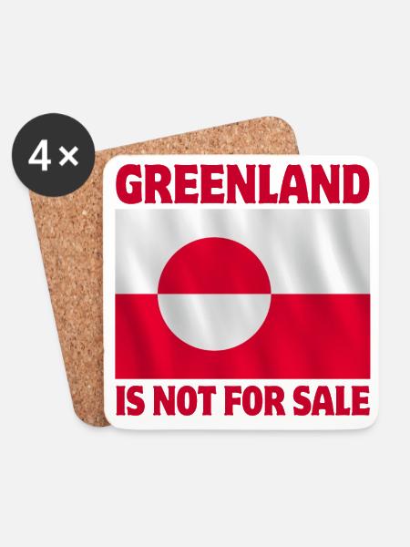 Grönland, Grönland, Arktis, Nuuk - Untersetzer (4er-Set) - Weiß