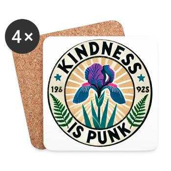 La gentillesse, c’est le patch punk Iris - Dessous de verre (lot de 4) - blanc - Devant