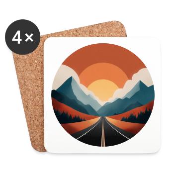 Mountain hiking for nature lovers - Coasters (set of 4) - white - Front
