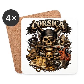 CORSICA Original  - Dessous de verre (lot de 4) - blanc - Devant