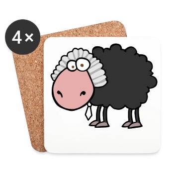 Juge mouton - Dessous de verre (lot de 4) - blanc - Devant
