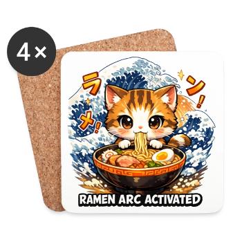 Ramen Anime Arc Activated - Coasters (set of 4) - white - Front