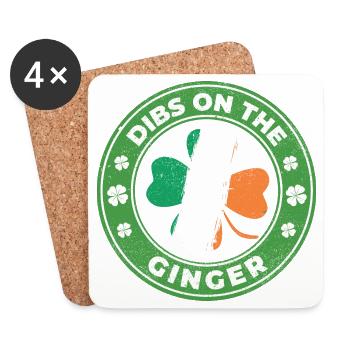 Je choisis le Ginger St Patrick’s Irish - Dessous de verre (lot de 4) - blanc - Devant