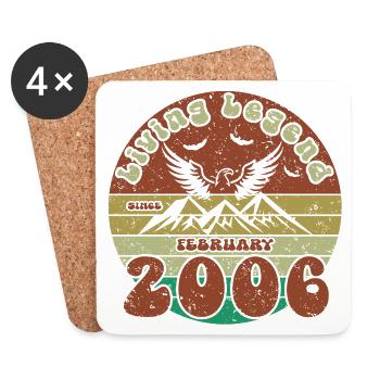 20e anniversaire : Légende vivante depuis le VIN 02/2006 - Dessous de verre (lot de 4) - blanc - Devant