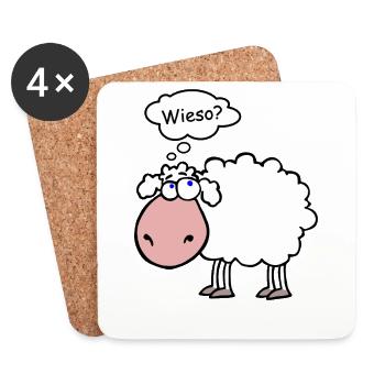Schafsinn - Untersetzer (4er-Set) - Weiß - Vorne