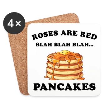Les roses sont rouges – Pancakes Lover - Dessous de verre (lot de 4) - blanc - Devant