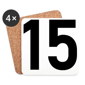 15. 15 YEARS. 15th ANNIVERSARY. 15 YEAR ANNIVERSARY. - Coasters (set of 4) - white - Front