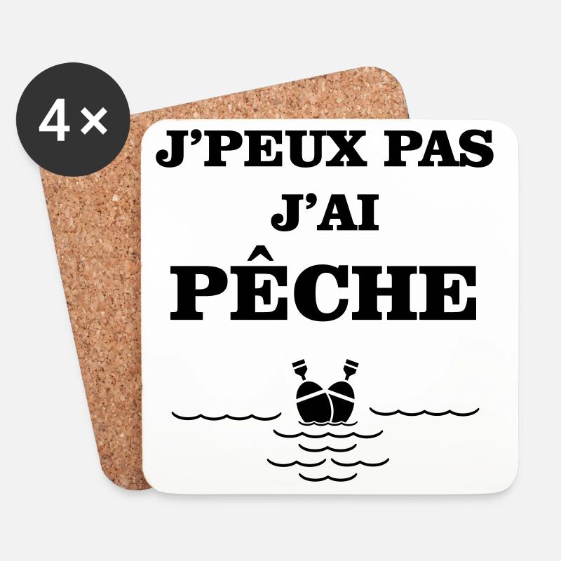 I can't, I fished - Coasters (set of 4) - white