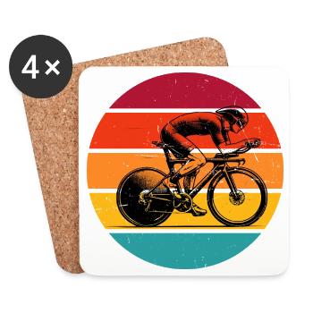 Un incontournable pour les vrais vélos de route - Dessous de verre (lot de 4) - blanc - Devant
