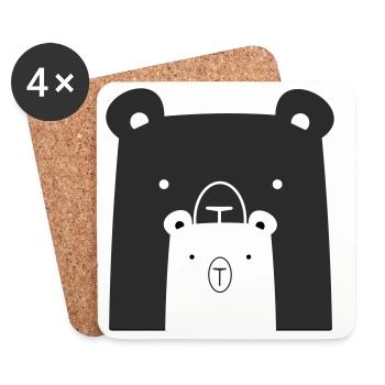 Bear Bear Polar Bear Brown Bear I Gift Idea - Coasters (set of 4) - white - Front