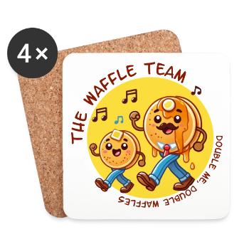 Team Waffle - Coasters (set of 4) - white - Front