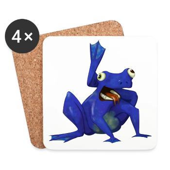 Yogi-Frosch - Untersetzer (4er-Set) - Weiß - Vorne