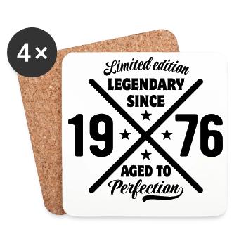 Limited Edition 1976 | Geburtstag Geschenk - Untersetzer (4er-Set) - Weiß - Vorne