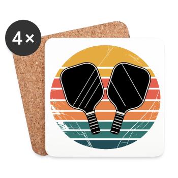 Pickleball - Coasters (set of 4) - white - Front