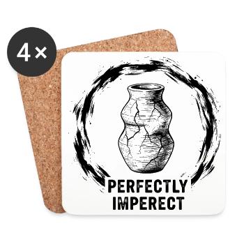 Perfectly Imperfect Vase - Coasters (set of 4) - white - Front