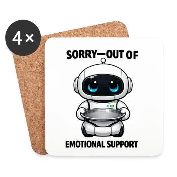 Snack Bot Küchenfreund - Coasters (set of 4) - white - Front