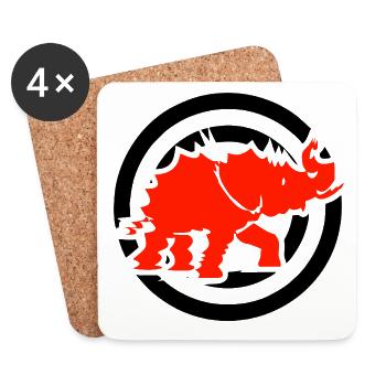 Elefant - Untersetzer (4er-Set) - Weiß - Vorne