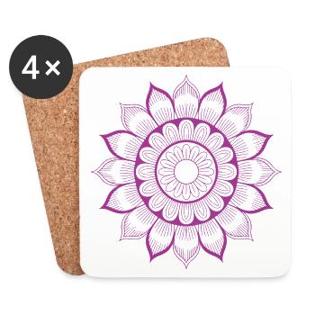 Mandala - Coasters (set of 4) - white - Front