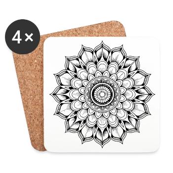 Mandala - Coasters (set of 4) - white - Front