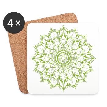 Mandala - Coasters (set of 4) - white - Front
