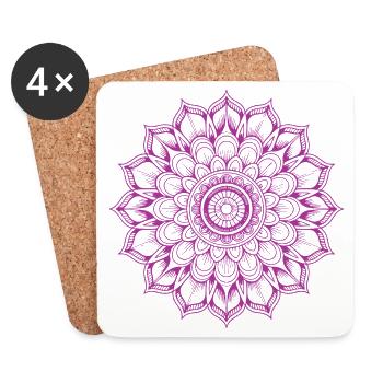 Mandala - Coasters (set of 4) - white - Front