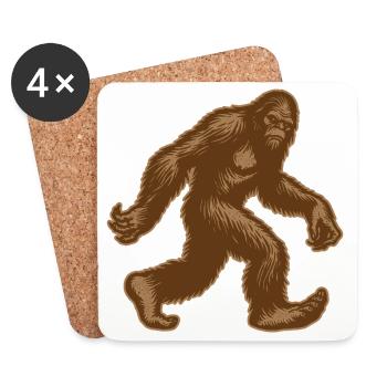Sasquatch Bigfoot-Wandern - Untersetzer (4er-Set) - Weiß - Vorne