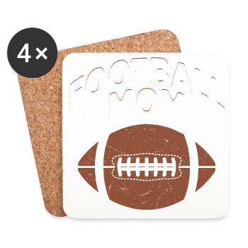 Football Mom Player Fan Season - Coasters (set of 4) - white - Front