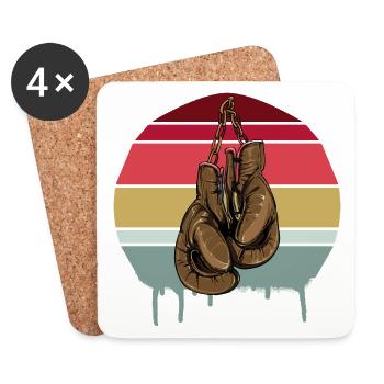 Boxing Gloves - Coasters (set of 4) - white - Front