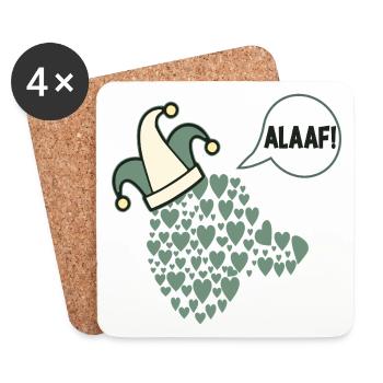 Carnival Alaaf Dogs Prince - Coasters (set of 4) - white - Front