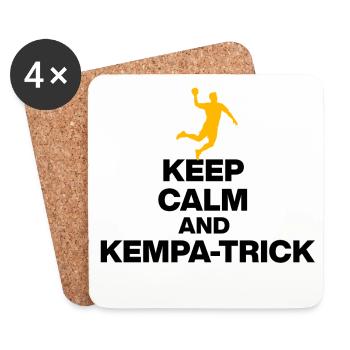 RESTE CALME ET ASTUCE KEMPA ! BALLE ALLEMANDE - Dessous de verre (lot de 4) - blanc - Devant