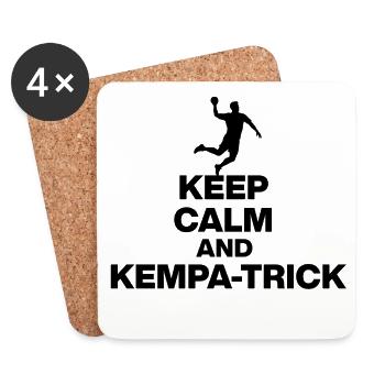 RESTE CALME ET ASTUCE KEMPA ! BALLE ALLEMANDE - Dessous de verre (lot de 4) - blanc - Devant