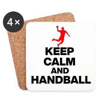 KEEP CALM & KEMPA-TRICK! DEUTSCHLAND HANDBALL ROT - Untersetzer (4er-Set) - Weiß - Vorne