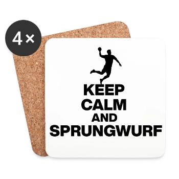 KEEP CALM AND JUMP SHOT! GERMANY MOST IN EUROPE - Coasters (set of 4) - white - Front