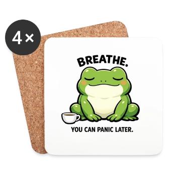Coffee Frog of Tranquility - Coasters (set of 4) - white - Front