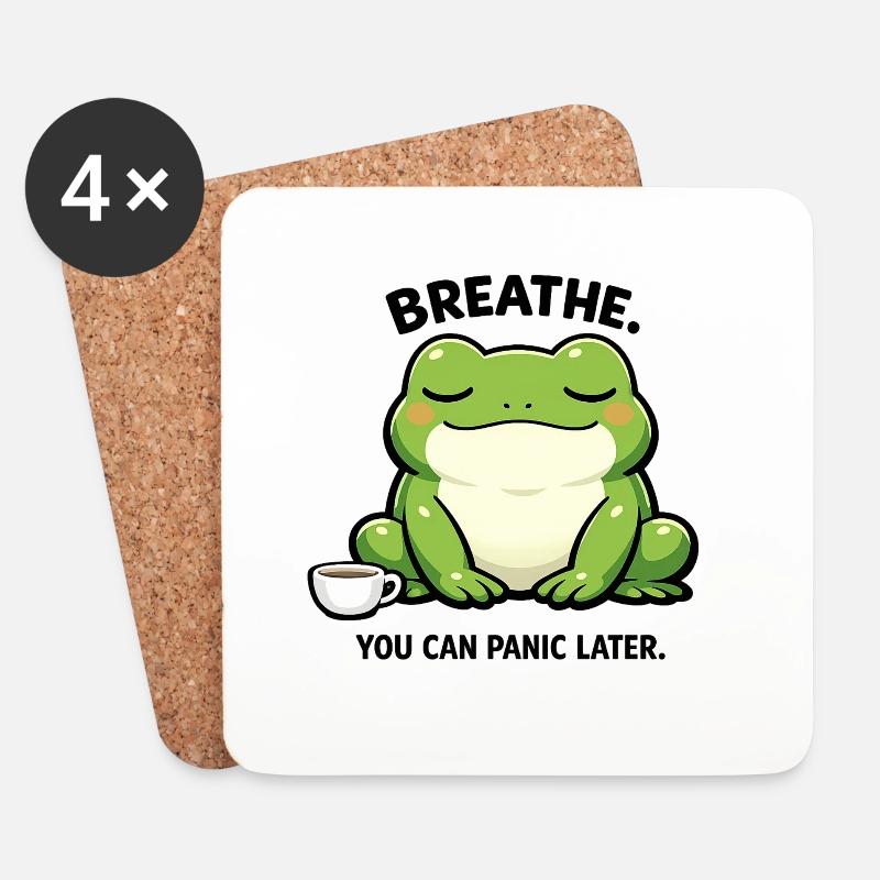 Coffee Frog of Tranquility - Coasters (set of 4) - white