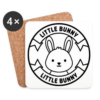 Little Bunny Bunny Logo Baby Cute - Coasters (set of 4) - white - Front
