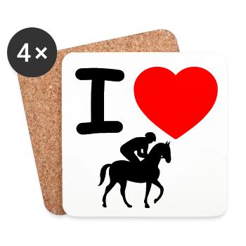 horses - Coasters (set of 4) - white - Front