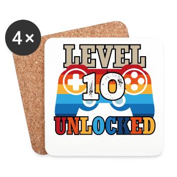 10th Birthday Gamer - Coasters (set of 4) - white - Front