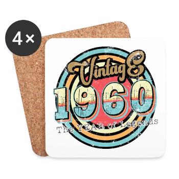 Millésime 1960 - Dessous de verre (lot de 4) - blanc - Devant