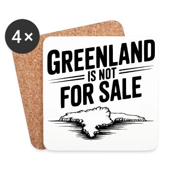 Greenland is Not for Sale - Coasters (set of 4) - white - Front