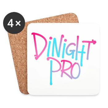 Dinight Pro Neon Gradient - Untersetzer (4er-Set) - Weiß - Vorne