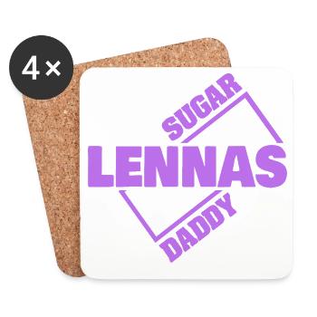 Lennas - Dessous de verre (lot de 4) - blanc - Devant