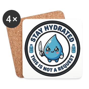 Stay Hydrated Killer Cute - Coasters (set of 4) - white - Front