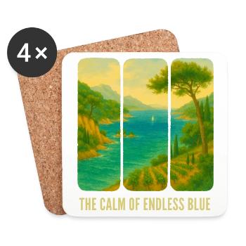 Die Ruhe des blauen Horizonts - Untersetzer (4er-Set) - Weiß - Vorne